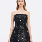 Embroidered Short Evening Dress - 2011C