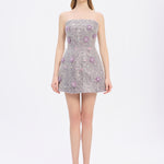 Embroidered Short Evening Dress - 2011C