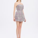 Embroidered Short Evening Dress - 2011C