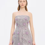 Embroidered Short Evening Dress - 2011C