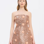 Embroidered Short Evening Dress - 2011C