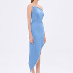 Asymmetric Strapless Neck Slit Evening Dress - 1011C