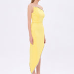 Asymmetric Strapless Neck Slit Evening Dress - 1011C