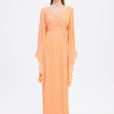 Judge Collar Bat Sleeve Long Evening Dress - 1022C