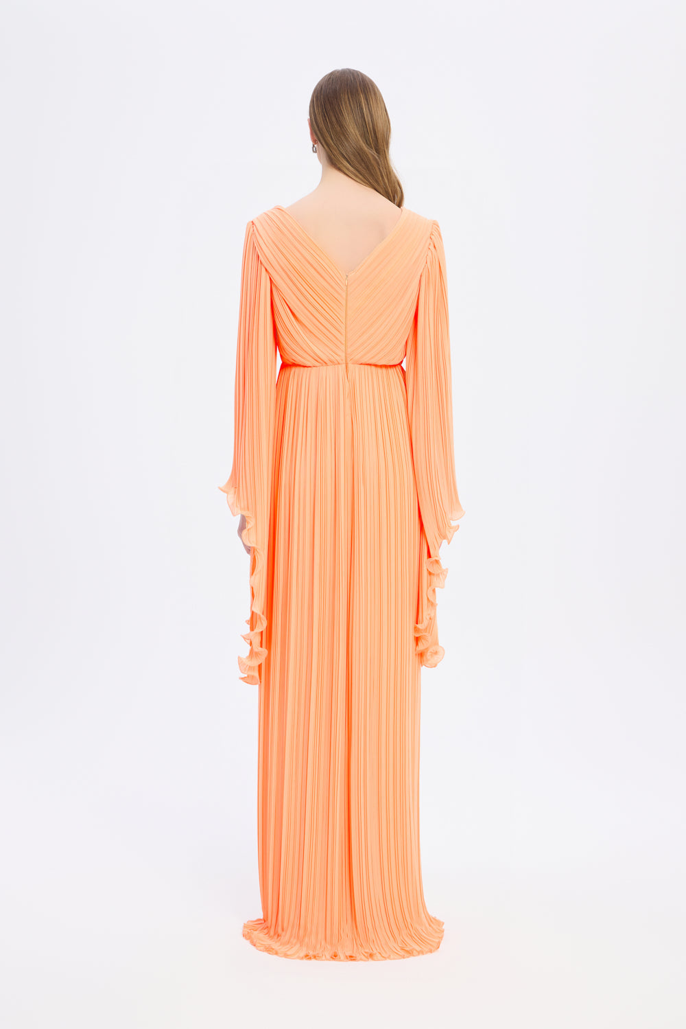 Judge Collar Bat Sleeve Long Evening Dress - 1022C