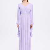 Judge Collar Bat Sleeve Long Evening Dress - 1022C