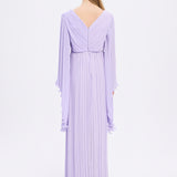 Judge Collar Bat Sleeve Long Evening Dress - 1022C