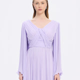 Judge Collar Bat Sleeve Long Evening Dress - 1022C
