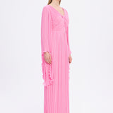 Judge Collar Bat Sleeve Long Evening Dress - 1022C