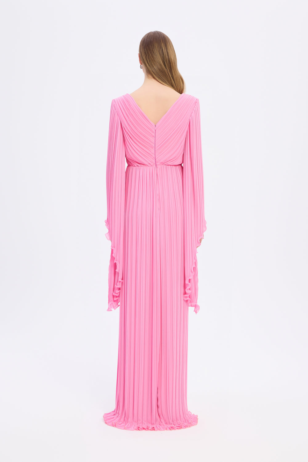 Judge Collar Bat Sleeve Long Evening Dress - 1022C