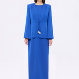 Stone Embroidery Detailed Evening Dress & Jacket Set - 9018C