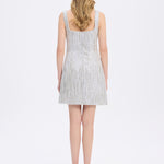 Straps Square Neck Stone Mini Evening Dress - 9172C