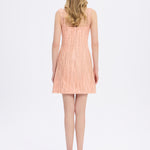 Straps Square Neck Stone Mini Evening Dress - 9172C