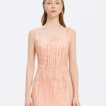 Straps Square Neck Stone Mini Evening Dress - 9172C