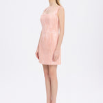 Straps Square Neck Stone Mini Evening Dress - 9172C