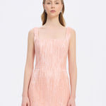 Straps Square Neck Stone Mini Evening Dress - 9172C
