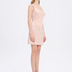 Straps Square Neck Stone Mini Evening Dress - 9172C