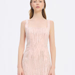 Straps Square Neck Stone Mini Evening Dress - 9172C