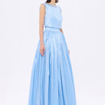 Stone Embroidery Detailed Taffeta Long Evening Dress - 9131C