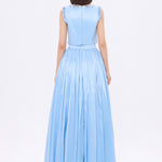 Stone Embroidery Detailed Taffeta Long Evening Dress - 9131C