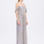 Low Shoulder Strapless Collar Stone Long Evening Dress - 9059C