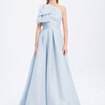 One Shoulder Bow Detail Long Evening Dress - 9062C