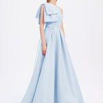 One Shoulder Bow Detail Long Evening Dress - 9062C
