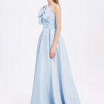 One Shoulder Bow Detail Long Evening Dress - 9062C