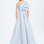 One Shoulder Bow Detail Long Evening Dress - 9062C