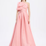One Shoulder Bow Detail Long Evening Dress - 9062C