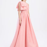 One Shoulder Bow Detail Long Evening Dress - 9062C