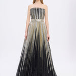 Princess Cut Long Evening Dress - 9039C