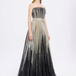 Princess Cut Long Evening Dress - 9039C