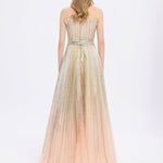 Princess Cut Long Evening Dress - 9039C
