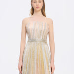 Princess Cut Long Evening Dress - 9039C