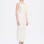 Sequin Embroidered Strapless Midi Evening Dress - 9191C