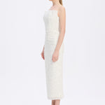 Sequin Embroidered Strapless Midi Evening Dress - 9191C