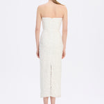 Sequin Embroidered Strapless Midi Evening Dress - 9191C