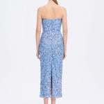Sequin Embroidered Strapless Midi Evening Dress - 9191C