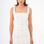 Straps Square Neck Stone Mini Evening Dress - 9172C