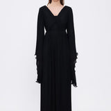 Judge Collar Bat Sleeve Long Evening Dress - 1022C