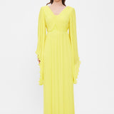 Judge Collar Bat Sleeve Long Evening Dress - 1022C