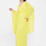 Judge Collar Bat Sleeve Long Evening Dress - 1022C