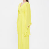 Judge Collar Bat Sleeve Long Evening Dress - 1022C