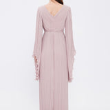 Judge Collar Bat Sleeve Long Evening Dress - 1022C