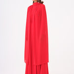 Bead Embroidered Hijab Chiffon Long Evening Dress - 9154C