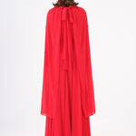 Bead Embroidered Hijab Chiffon Long Evening Dress - 9154C