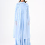 Bead Embroidered Hijab Chiffon Long Evening Dress - 9154C