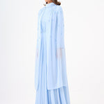 Bead Embroidered Hijab Chiffon Long Evening Dress - 9154C