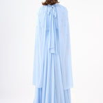 Bead Embroidered Hijab Chiffon Long Evening Dress - 9154C